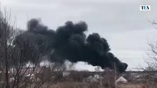 Images of shelling aftermath in Sumy region in northeast Ukraine