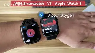 Oxig&ecirc;nio no sangue iOW 13 W56 Smartwatch with Blood oxygen VS Apple Watch Series 6 W46 W26