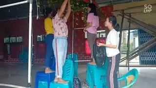 Jemaat kerja gotong Royong beresin puing2 asrama