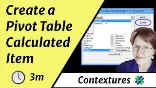 How to Create a Calculated Item in Excel Pivot Table