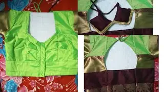 খুব সহজে পদ্ধতিতে ব্লাউস কাটিং ❤️ #blausedesigns #blausestitching #cuttingandstitching #desging