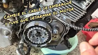 Cambie el cable de embrague y tuve que desarmar el motor 😒 Ajustar embrague en yamaha ybr 125