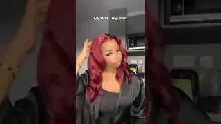 Red wig install #lacefrontwig #hair #redhair #redwig #grwm #lacewigs