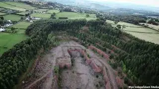 Drybrook Quarry, Drybrook village and Harrow Hill