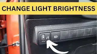 How To Change 2023 Toyota Corolla's Instrument Panel Light Brightness