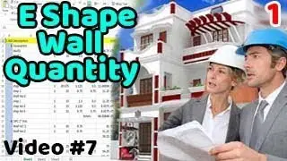 Long Wall Short Wall Method Of Building Estimate - E Shape Wall - Quantity Surveying