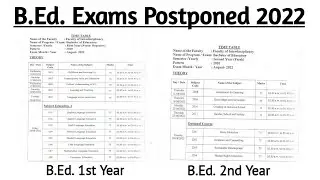 B.ED. Exams Postponed 👍🏻 Revised Datesheet 1st & 2nd Year Exams 2022 SNDT University, Mumbai