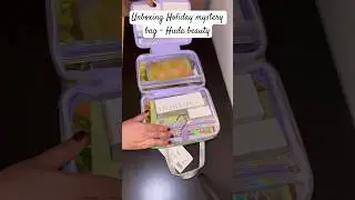 Huda beauty holiday mystery bag. #makeup #blogger #beauty #shortsvideo #shorts