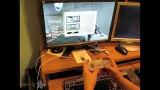USB Game pad with tilt-accelerometer mouse