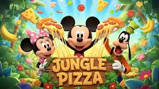 Mickey Mouse & Friends Open a Jungle Pizza Shop 🍕 | Giant Pizza Surprise!