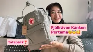 Unboxing totepack Fj&auml;llr&auml;ven K&aring;nken pertama ~ Totepack in Fog #fj&auml;llr&auml;ven #kanken 