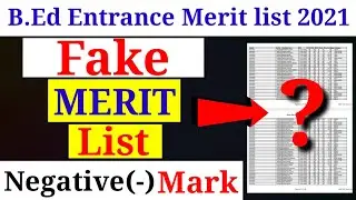 B.ed Fake Merit List 2021/Guwahati Bed CUTOFF Mark problem solved✓/GU bed Final merit list 2021.