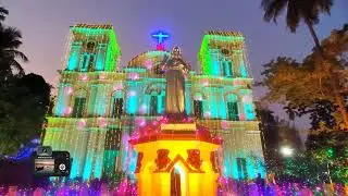 Marry Crishmas 🎊 | Chandanagar Church Decoration 2022, 25th Dec | Crishmas Status| Art Gallery | 137