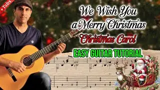 We Wish You a Merry Christmas &ndash; Easy Guitar Tutorial (+Slow Tabs)