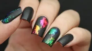 Splatter Foil Nails