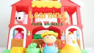 Learning Animals Vegetables  and Colors With a Kid Connection Toy Farmhouse Playset for Kids!