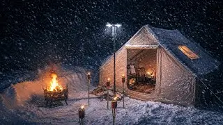 DONDURUCU SOĞUKTA &Ccedil;ADIR KAMPI ⛺️ ❄️🥶 TENT CAMPING IN FREEZING COLD ❄️⛺️🥶