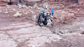 OUCH! Looping a motorcycle onto your chest