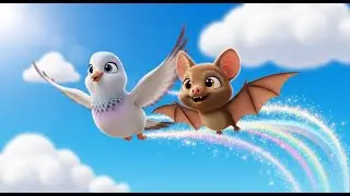 Learn Flying Animal Names &ndash; Birds & Bats | Nursery Rhyme Song for Kids