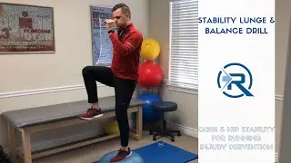 Lunge into Balance on Stability Ball | Running Injury Prevention | SLC Utah Sports Chiropractor