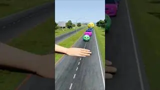 Hand ✋ VS Monster Moon Car 🚗🚨 Beamng Drive #beamngdrive #beamng #beamngcrashes