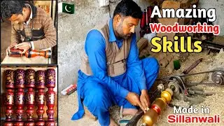 Amazing Designs Handcrafted On Wood | Wooden Charpai Leg With Colour | Made In Sillanwali