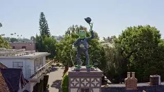Legacy of Kermit the Frog: Exploring Jim Henson Studios in Hollywood - Drone exterior footage (4K)