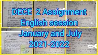 DECE 2 Assignment in English for session January and July 2021-2022
