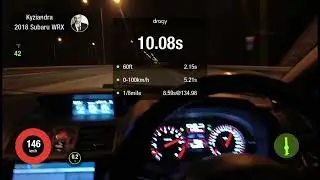 Разгон Subaru WRX CVT  / FA20DIT 300 лс Dragy. Полный сток
