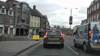 Driving Along Deansway, College Street & Sidbury, Worcester, England 30th November 2012