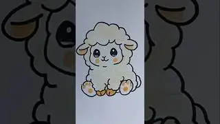How To Draw A Baby Sheep Easy #shorts #trending #viral #art #drawing #youtubeshorts #sheep #ytshorts