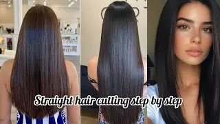 Straight hair cut | step by step straight hair cutting in salon | hair cutting | hair cut straight 