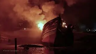 Kollam Kurippuzha Boat Fire: 5-Hour Fireforce |Operation 12 boats destroyed in blaze. 🎥
