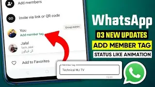 WhatsApp 3 new updates || WhatsApp add member tag update || Channel Quiz || Status like animation