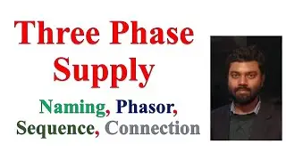Three Phase Supply | Phasor Diagram | Naming of Phases | Phase Sequence | Connections