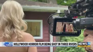 Behind the scenes of the horror movie being filmed in Three Rivers