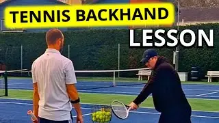 Tennis - double handed backhand lesson #tennis #tenniscoaching #tennistechnique #tennisbackhand