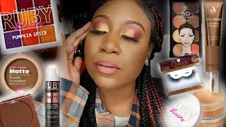Beauty Supply Fall Makeup Glam|Autumn Makeup Tutorial🍁| 🍂Vlogtober Day 16| BRI MY-REE