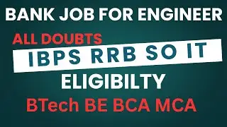 IBPS RRB SO IT Eligibility | All Doubts Clear