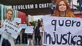 FUI NO PROTESTO DO ROBLOX NA VIDA REAL
