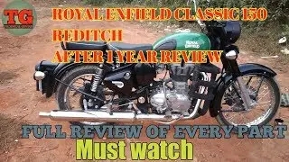 Royal Enfield classic 350 reditch  after 1 year review 2018