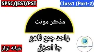 Rules of Singular and plural for Masculine and feminine /Sindhi literature/Shabana Nawaz