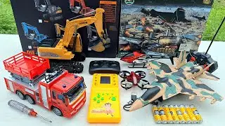 UNBOXING Rc Beko Keruk,Rc fire truck,Rc helicopter,Rc plane,Rc drone & Brick Game | Rc truk unboxing