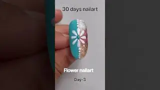 Day-3 flower nailart #naildesign #nailjunkie #nailaddict #nailart #nailpolish #nailtrend #nailartis