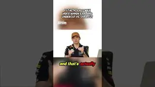 F1 Tactics 101:  Max Verstappen explains Undercut vs  Overcut #shorts