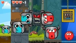 Red Ball 4 : Tomato Ball vs Blue Love Balls 'Fusion Battle' with All 10 Bosses