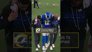 Puka Nacua limps off field with help #NFL #Rams #PukaNacua