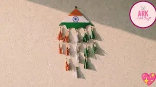 🪁+🇮🇳=?TRICOLOR WALL HANGING:The BEST Indian Flag DIY for Republic/Independence Day And KiteFestival!