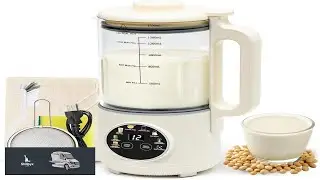 8 in 1 Nut Milk Maker Machine 50oz Glass Soy Almond Oat Milk Maker