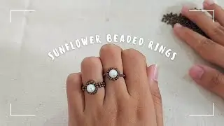 Sunflower Beaded rings 🌻